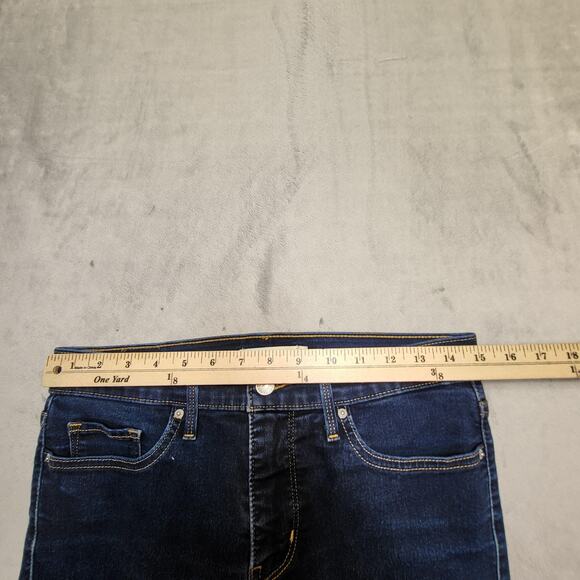 Levi's Jeans Womens 29 Blue 314 Shaping Straight Dark Wash Five Pocket Zip Fly - Picture 9 of 11